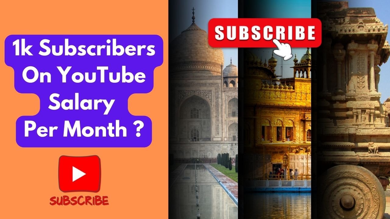 1k subscribers on youtube salary per month in rupees